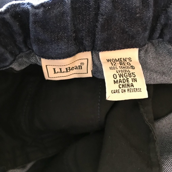 LL Bean Stretch Waist Tencel High Waisted Pants - Picture 6 of 6